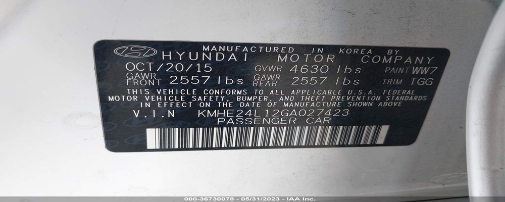 KMHE24L12GA027423 2016 HYUNDAI SONATA photo no. 9