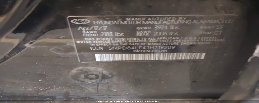 5NPD84LF4JH219209 2018 HYUNDAI ELANTRA photo no. 9