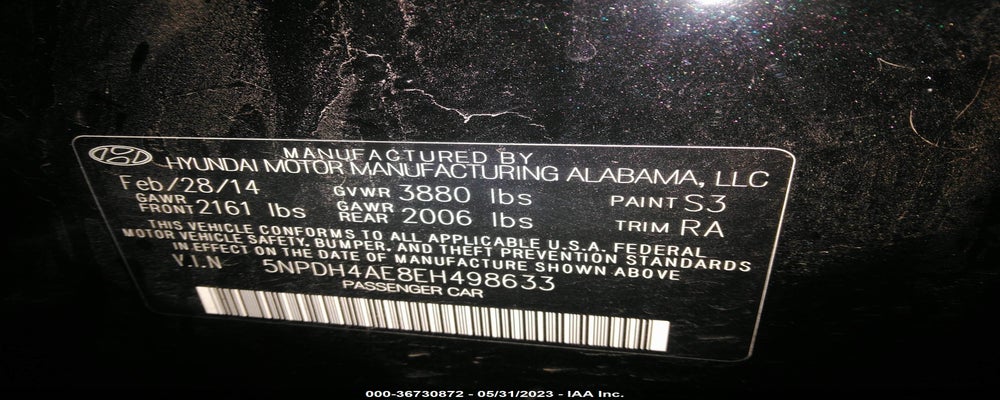 5NPDH4AE8EH498633 2014 HYUNDAI ELANTRA photo no. 9