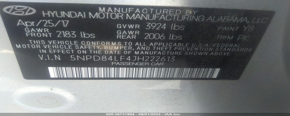 5NPD84LF4JH222613 2018 HYUNDAI ELANTRA photo no. 9