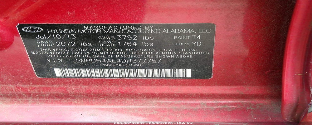 5NPDH4AE4DH377757 2013 HYUNDAI ELANTRA photo no. 9