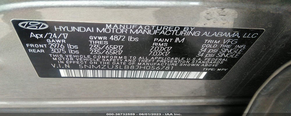 5NMZU3LB8JH056781 2018 HYUNDAI SANTA FE SPORT photo no. 9