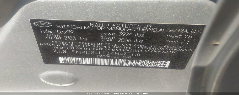 5NPD84LF3KH477416 2019 HYUNDAI ELANTRA photo no. 9