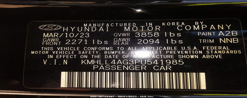 KMHLL4AG3PU541985 2023 HYUNDAI ELANTRA photo no. 9
