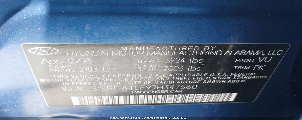 5NPD84LF9JH347560 2018 HYUNDAI ELANTRA photo no. 9