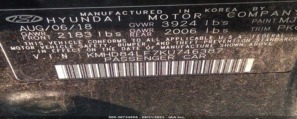 KMHD84LF7KU746387 2019 HYUNDAI ELANTRA photo no. 9