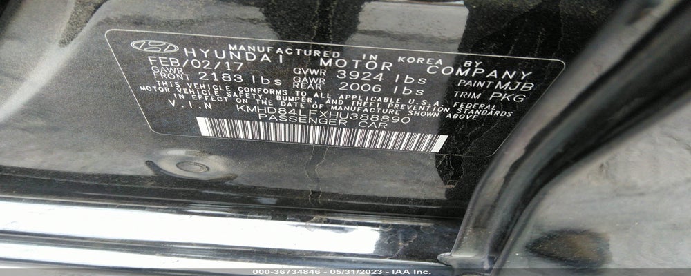 KMHD84LFXHU388890 2017 HYUNDAI ELANTRA photo no. 9