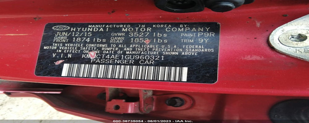 KMHCT4AE1GU960321 2016 HYUNDAI ACCENT photo no. 9
