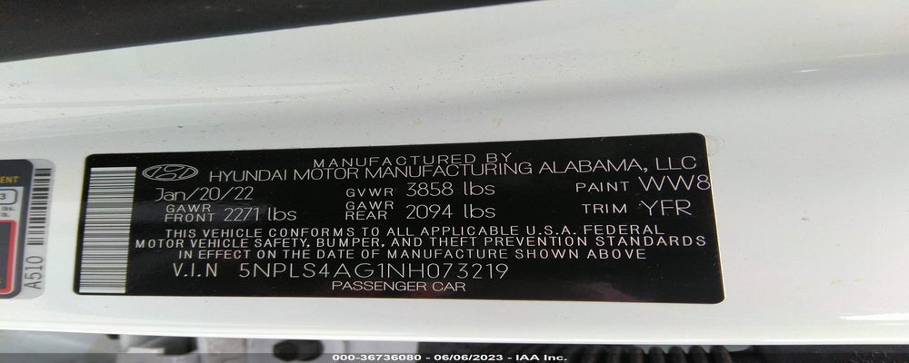 5NPLS4AG1NH073219 2022 HYUNDAI ELANTRA photo no. 9