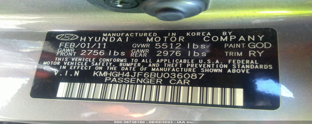 KMHGH4JF6BU036087 2011 HYUNDAI EQUUS photo no. 9