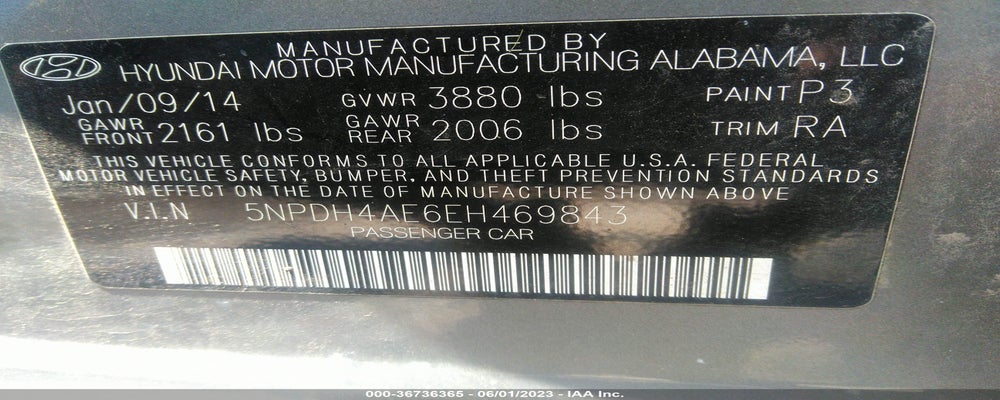 5NPDH4AE6EH469843 2014 HYUNDAI ELANTRA photo no. 9
