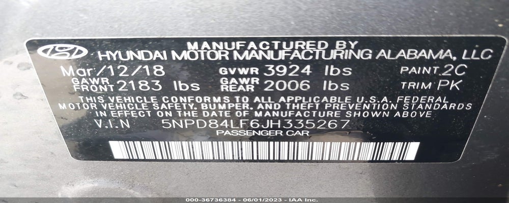 5NPD84LF6JH335267 2018 HYUNDAI ELANTRA photo no. 9