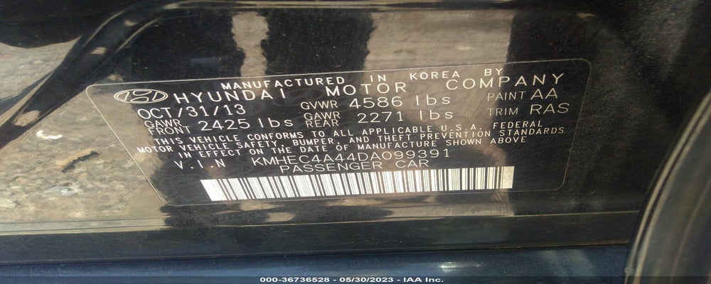 KMHEC4A44DA099391 2013 HYUNDAI SONATA HYBRID photo no. 9