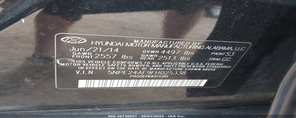 5NPE24AF9FH025338 2015 HYUNDAI SONATA photo no. 9
