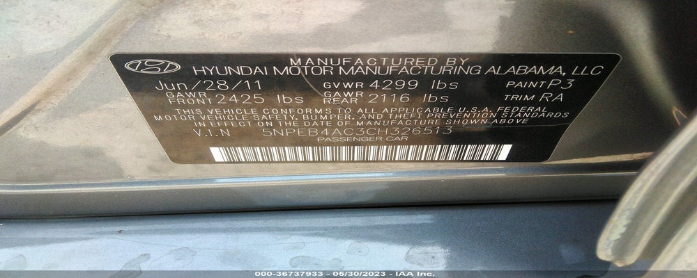 5NPEB4AC3CH326513 2012 HYUNDAI SONATA photo no. 9