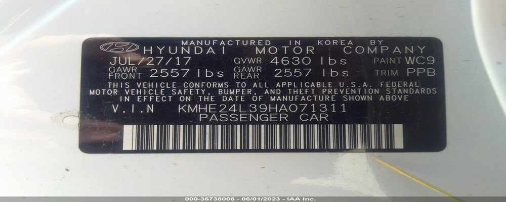 KMHE24L39HA071311 2017 HYUNDAI SONATA HYBRID photo no. 9
