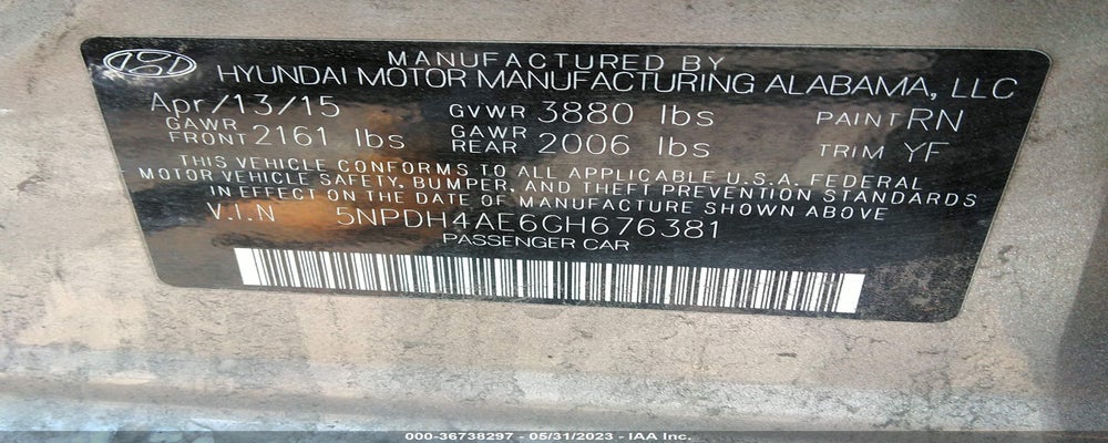 5NPDH4AE6GH676381 2016 HYUNDAI ELANTRA photo no. 9