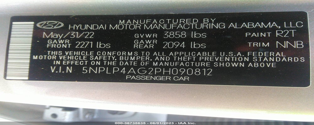 5NPLP4AG2PH090812 2023 HYUNDAI ELANTRA photo no. 9