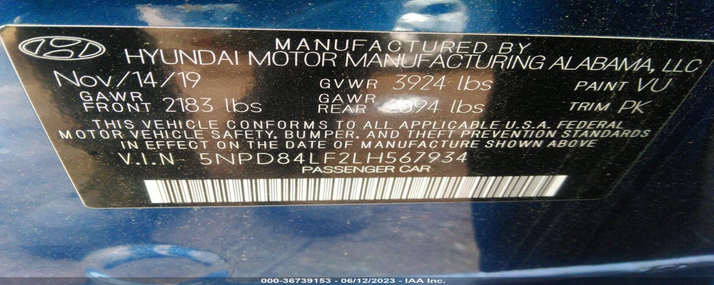 5NPD84LF2LH567934 2020 HYUNDAI ELANTRA photo no. 9