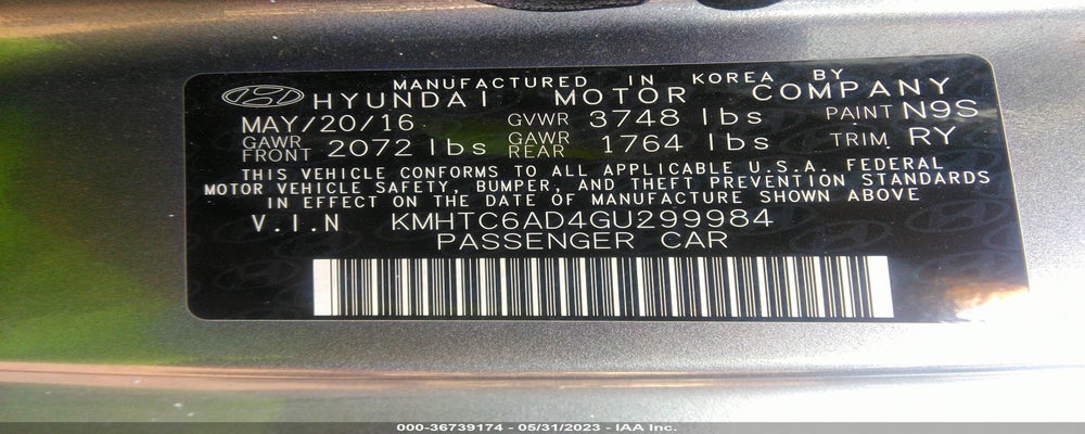 KMHTC6AD4GU299984 2016 HYUNDAI VELOSTER photo no. 9