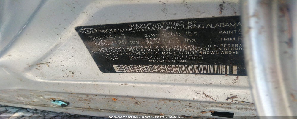 5NPEB4AC6EH811568 2014 HYUNDAI SONATA photo no. 9