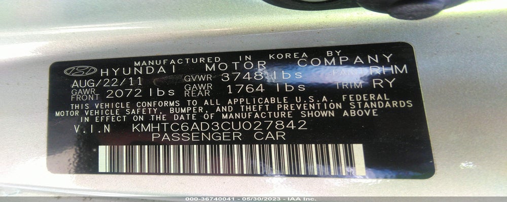 KMHTC6AD3CU027842 2012 HYUNDAI VELOSTER photo no. 9