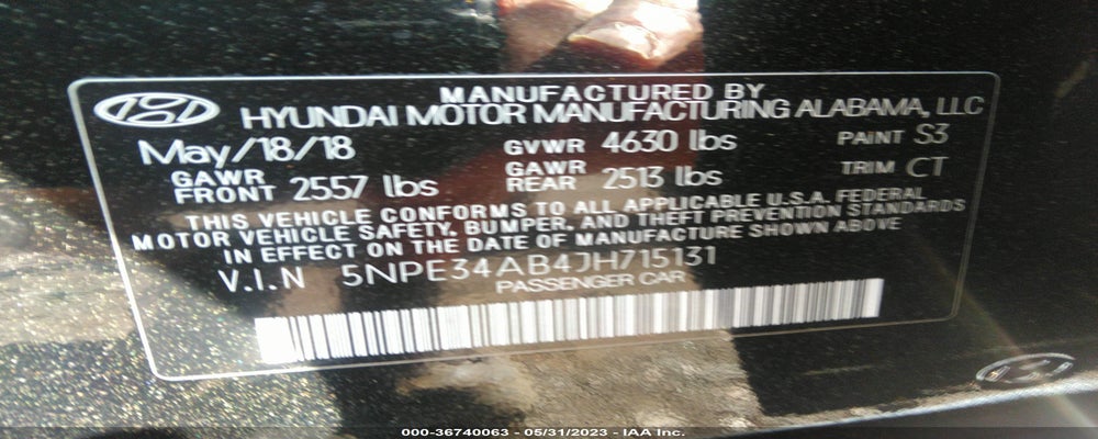 5NPE34AB4JH715131 2018 HYUNDAI SONATA photo no. 9