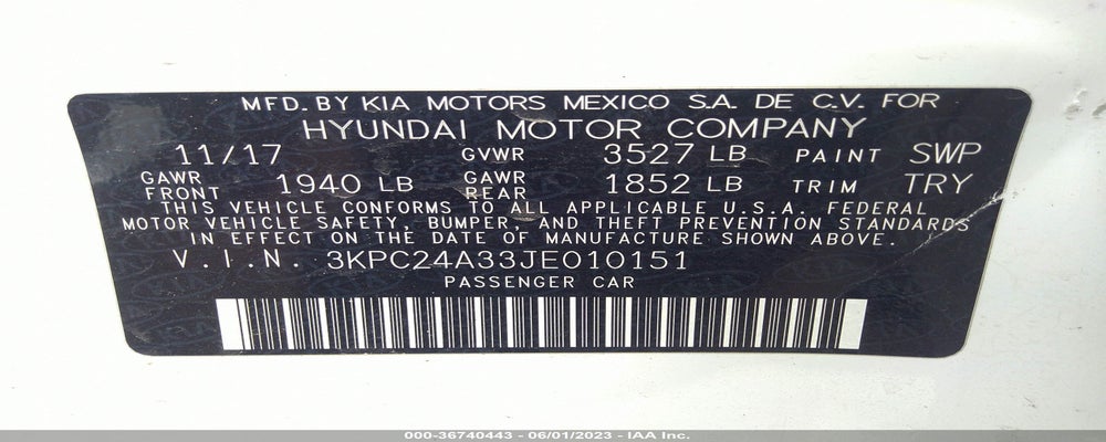 3KPC24A33JE010151 2018 HYUNDAI ACCENT photo no. 9