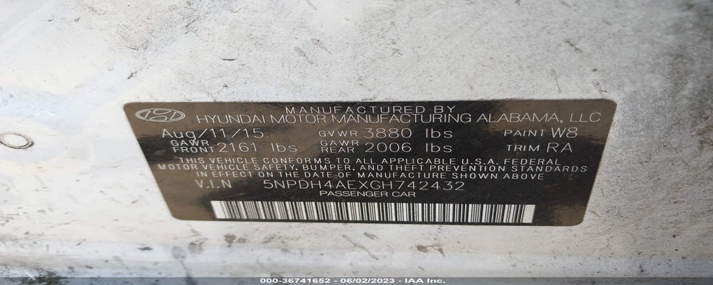 5NPDH4AEXGH742432 2016 HYUNDAI ELANTRA photo no. 9