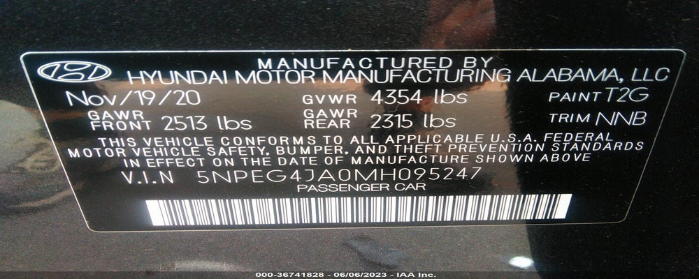 5NPEG4JA0MH095247 2021 HYUNDAI SONATA photo no. 9