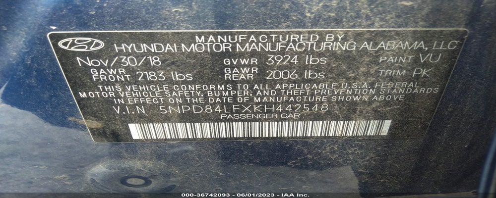5NPD84LFXKH442548 2019 HYUNDAI ELANTRA photo no. 9