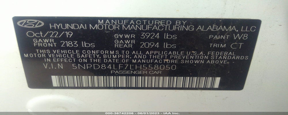 5NPD84LF7LH558050 2020 HYUNDAI ELANTRA photo no. 9