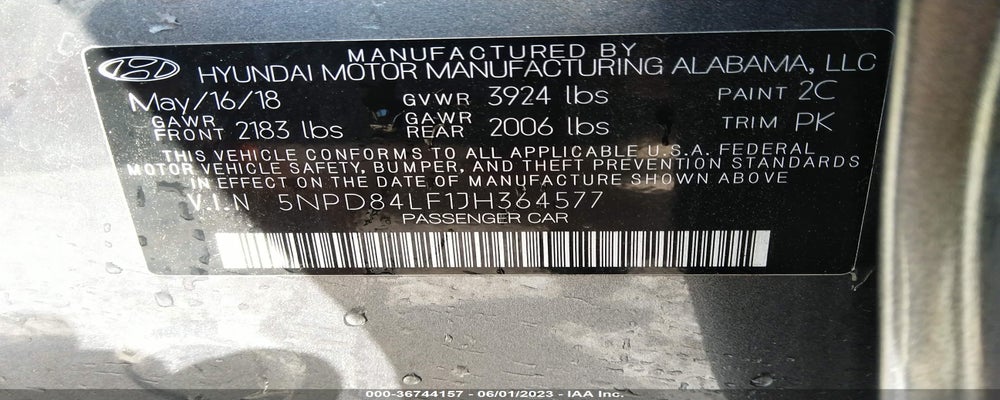 5NPD84LF1JH364577 2018 HYUNDAI ELANTRA photo no. 9