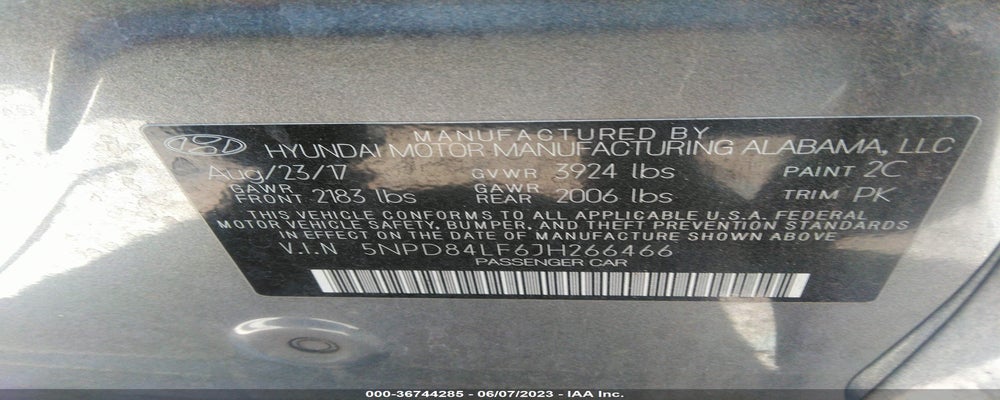 5NPD84LF6JH266466 2018 HYUNDAI ELANTRA photo no. 9
