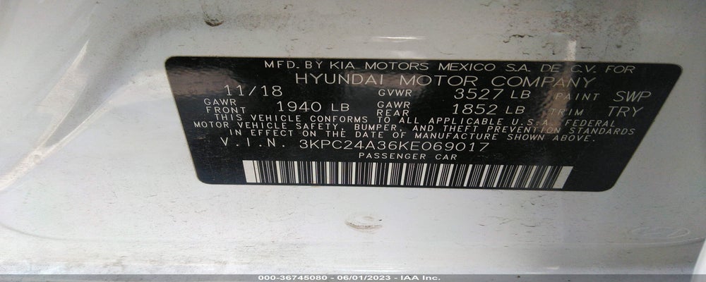 3KPC24A36KE069017 2019 HYUNDAI ACCENT photo no. 9