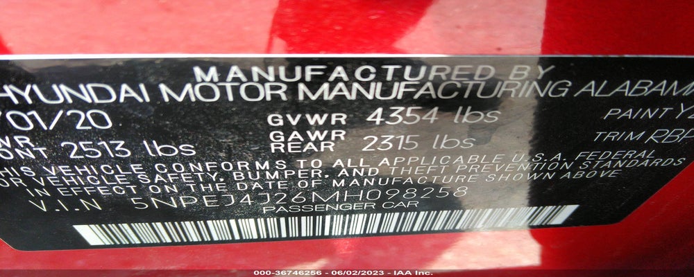 5NPEJ4J26MH098258 2021 HYUNDAI SONATA photo no. 9