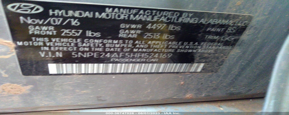 5NPE24AF5HH524169 2017 HYUNDAI SONATA photo no. 9