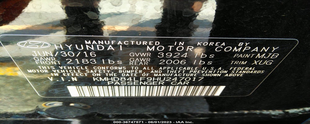 KMHD84LF9HU247017 2017 HYUNDAI ELANTRA photo no. 9