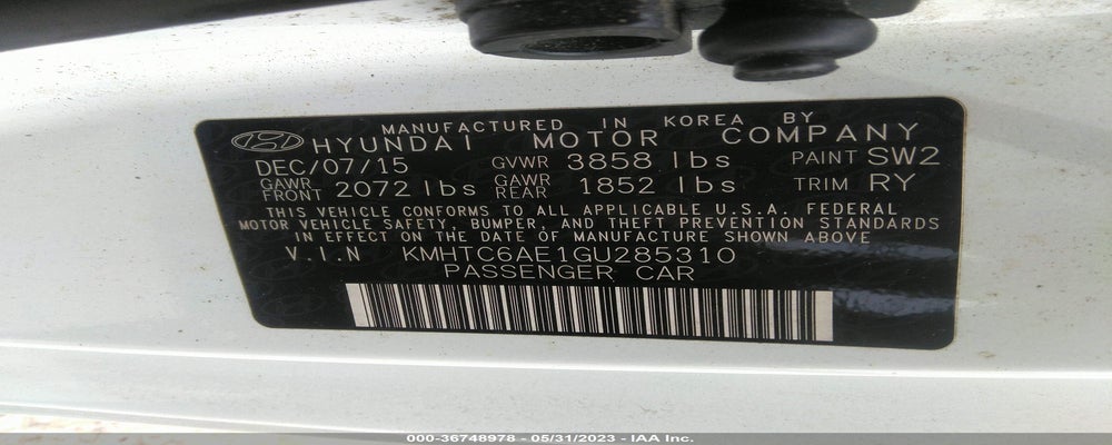 KMHTC6AE1GU285310 2016 HYUNDAI VELOSTER photo no. 9