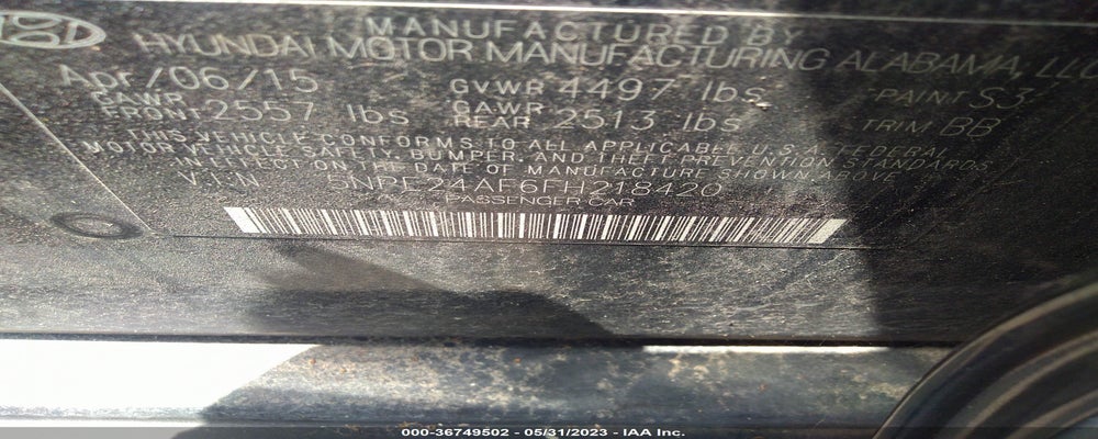5NPE24AF6FH218420 2015 HYUNDAI SONATA photo no. 9