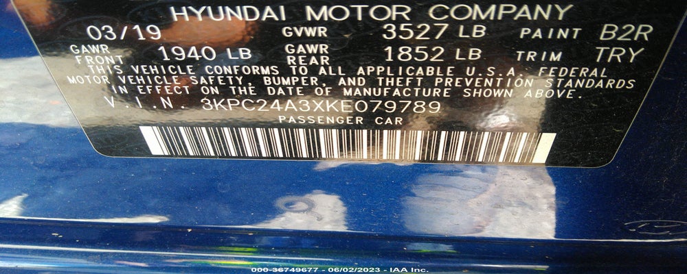 3KPC24A3XKE079789 2019 HYUNDAI ACCENT photo no. 9