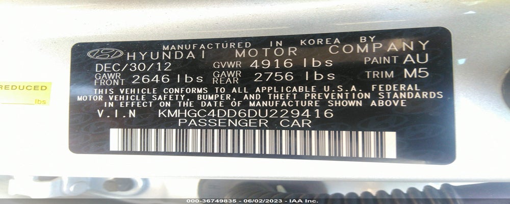 KMHGC4DD6DU229416 2013 HYUNDAI GENESIS photo no. 9