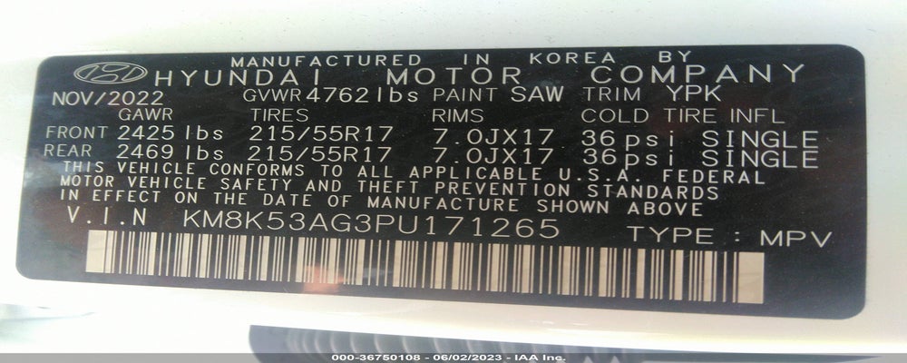 KM8K53AG3PU171265 2023 HYUNDAI KONA ELECTRIC photo no. 9