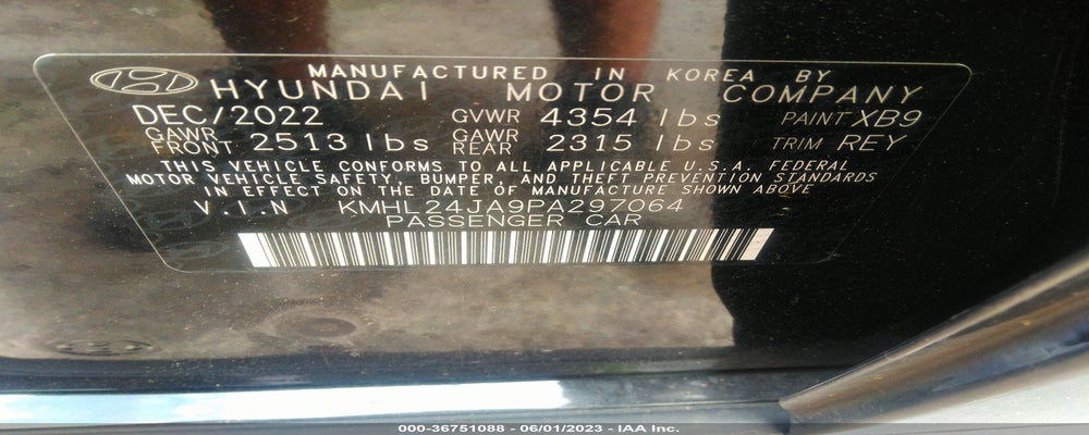 KMHL24JA9PA297064 2023 HYUNDAI SONATA photo no. 9
