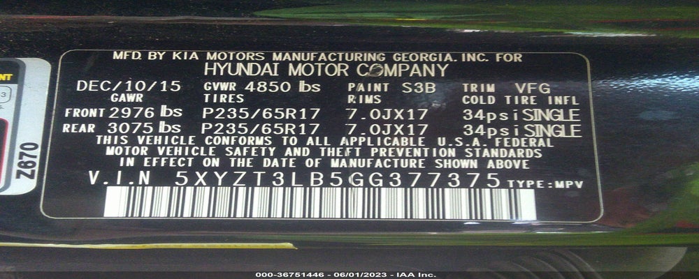 5XYZT3LB5GG377375 2016 HYUNDAI SANTA FE SPORT photo no. 9