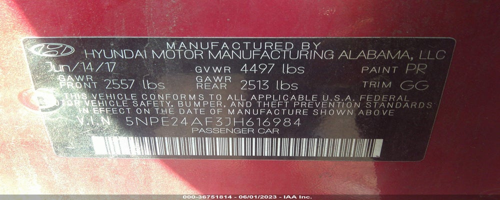 5NPE24AF3JH616984 2018 HYUNDAI SONATA photo no. 9