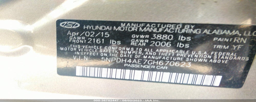 5NPDH4AE7GH670623 2016 HYUNDAI ELANTRA photo no. 9