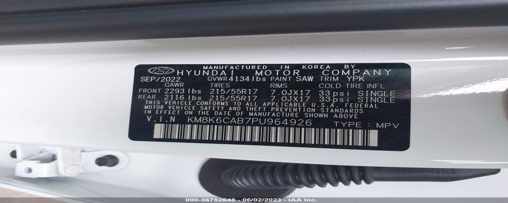 KM8K6CAB7PU964926 2023 HYUNDAI KONA photo no. 9