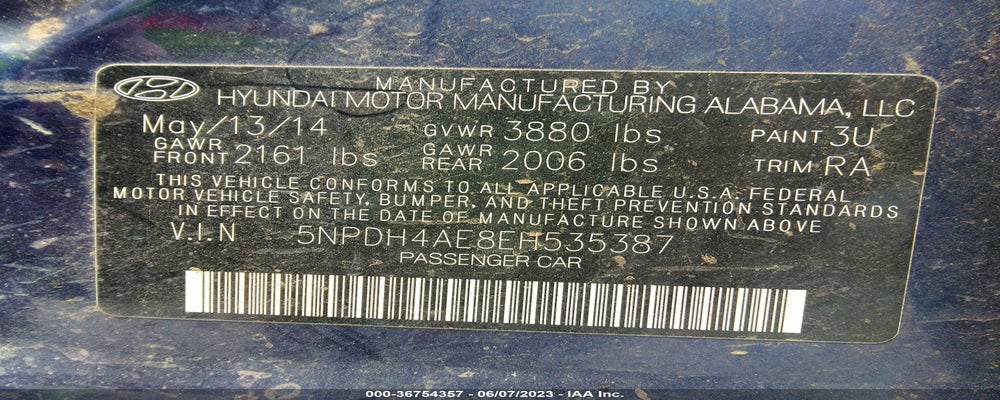 5NPDH4AE8EH535387 2014 HYUNDAI ELANTRA photo no. 9