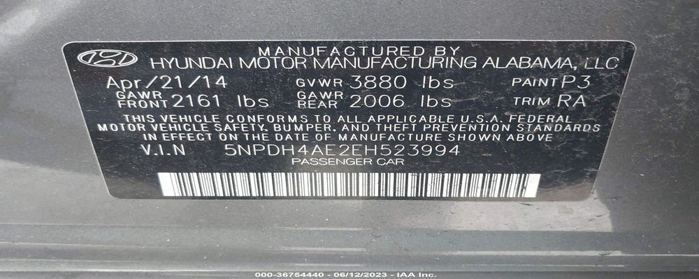 5NPDH4AE2EH523994 2014 HYUNDAI ELANTRA photo no. 9